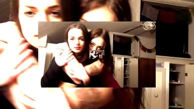 Deux brunettes sexy culotte émotionnelle rester bâtards salope excentrique